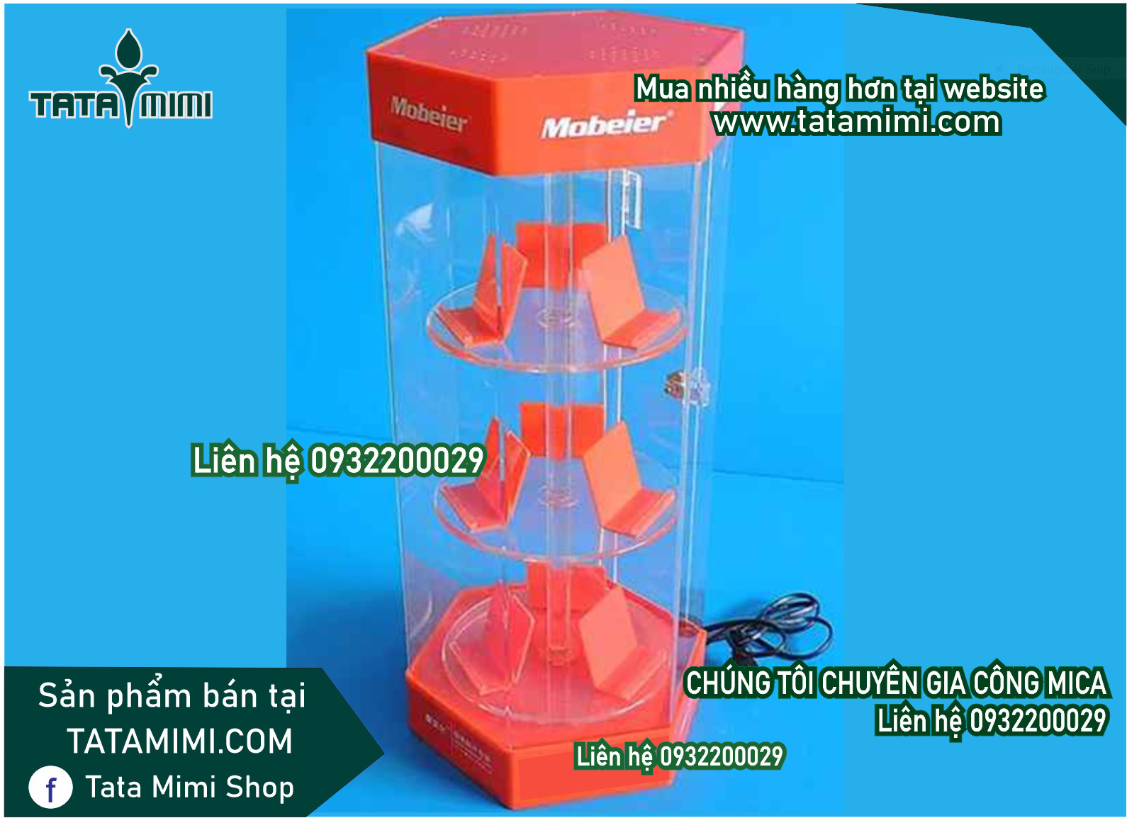 Kệ xoay mica để đồ vật hoặc giấy tờ