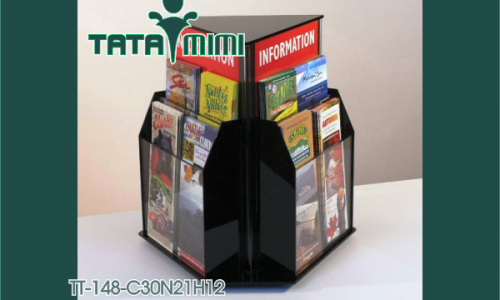 Kệ mica xoay 3 mặt- 4 mặt