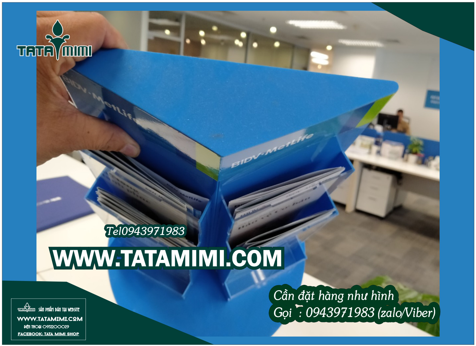 Mẫu kệ mica để bàn nhiều ngăn