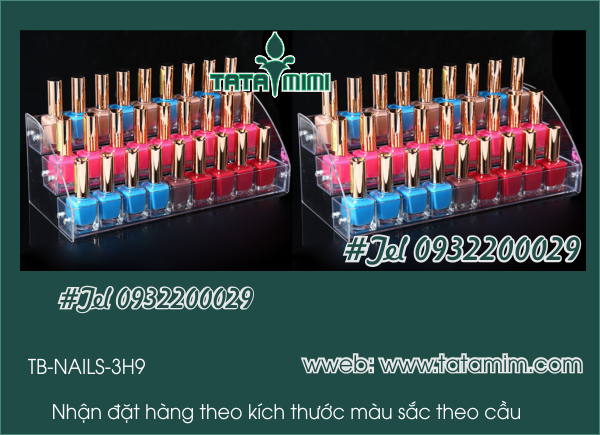 Mica 2mm sản xuất kệ sơn nước để bàn hay treo tường