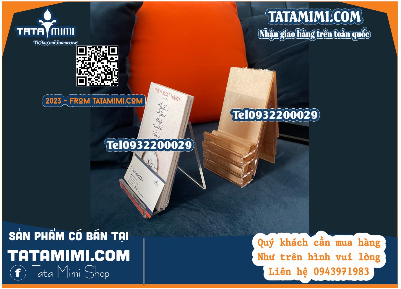 Kệ sách mica 5mm uốn chữ A