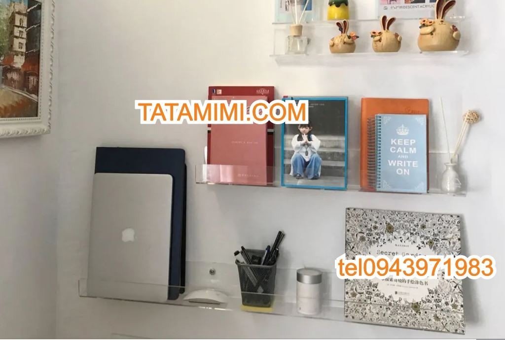 Kệ để sách các kích thước từ mica