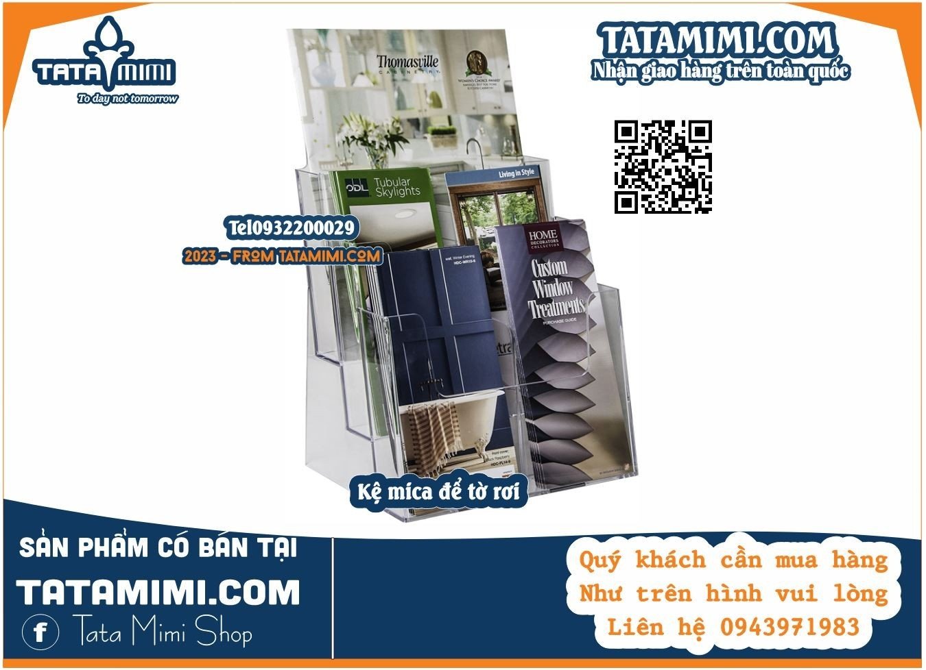 Kệ sách mica làm vừa kích thước sách