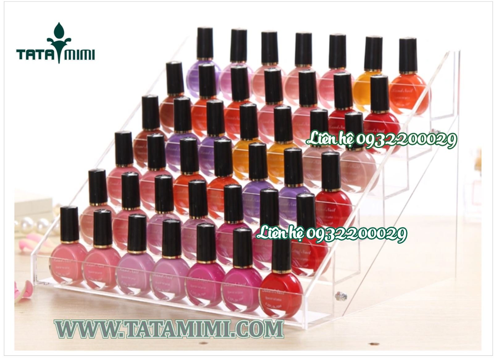 Kệ sơn nước bằng mica bền đẹp