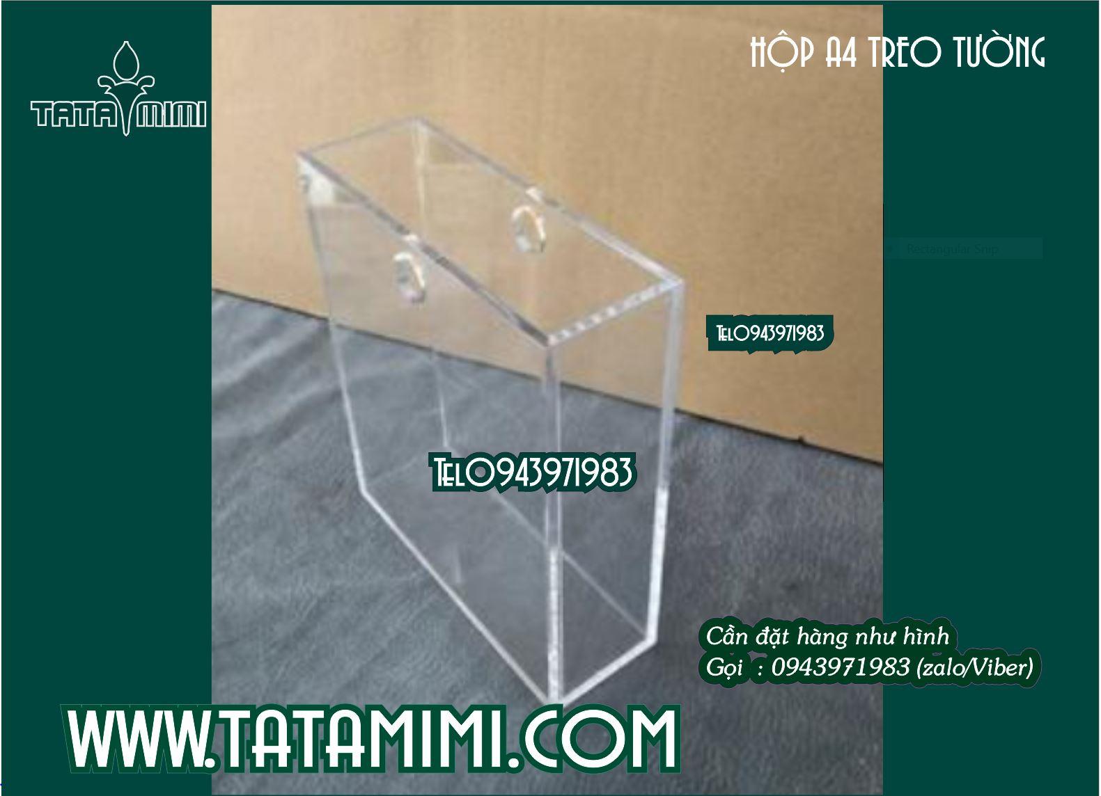 Làm hộp mica theo đơn đặt của khách hàng