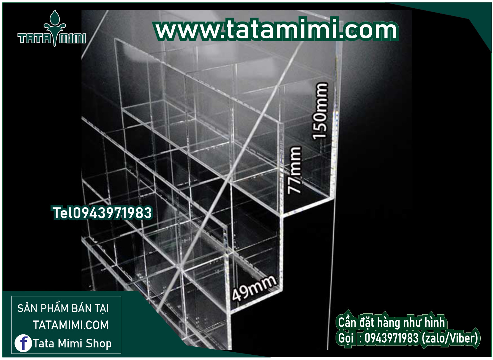 Kệ mica trưng bày sản phẩm thì nên làm mấy tầng