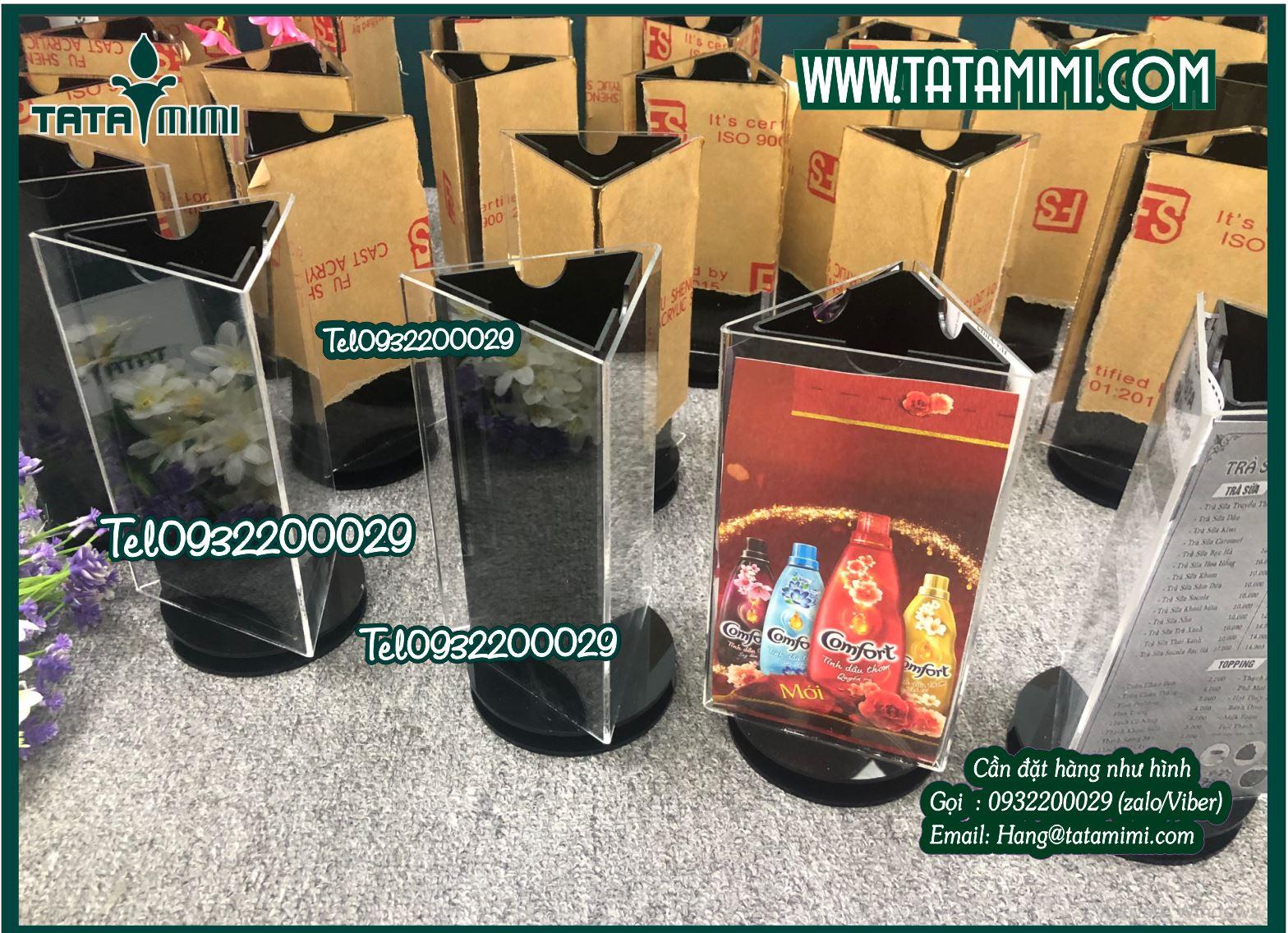 Kệ menu để bàn với các mẫu chân uốn