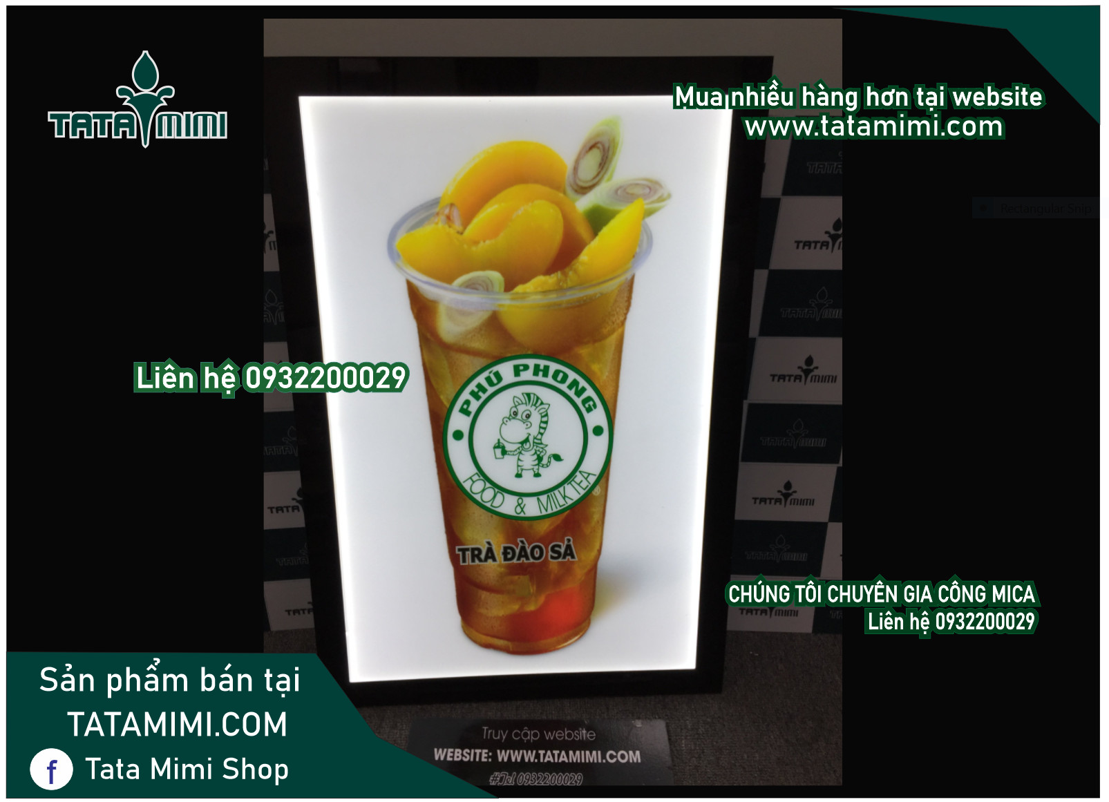 Khung mica có led và không có led