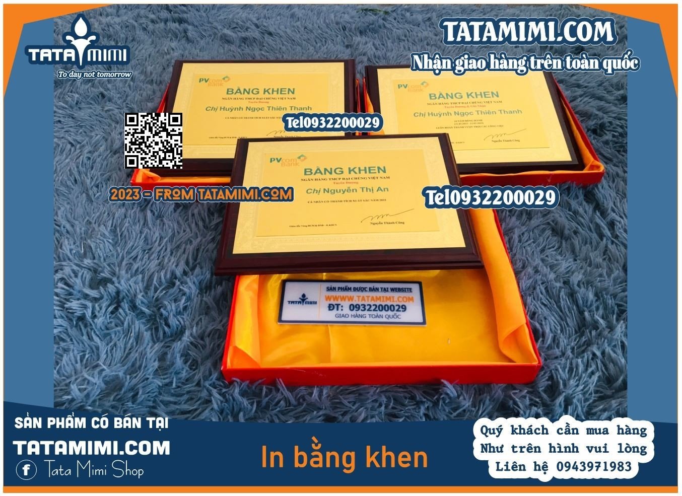 Bảng vinh danh có khổ ngang và đứng