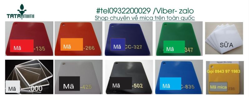 Bảng màu mica có sẵn