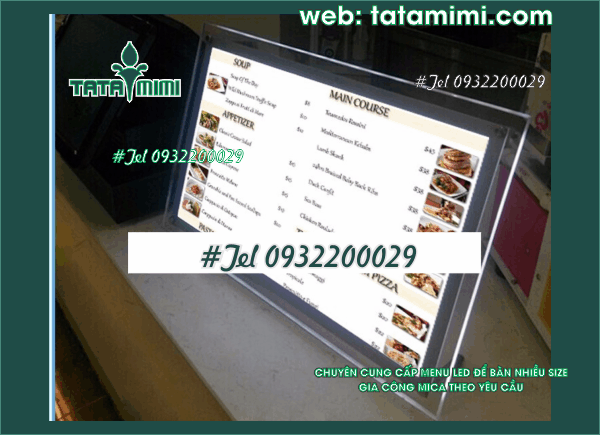 Biển led-hộp đèn menu siêu sáng