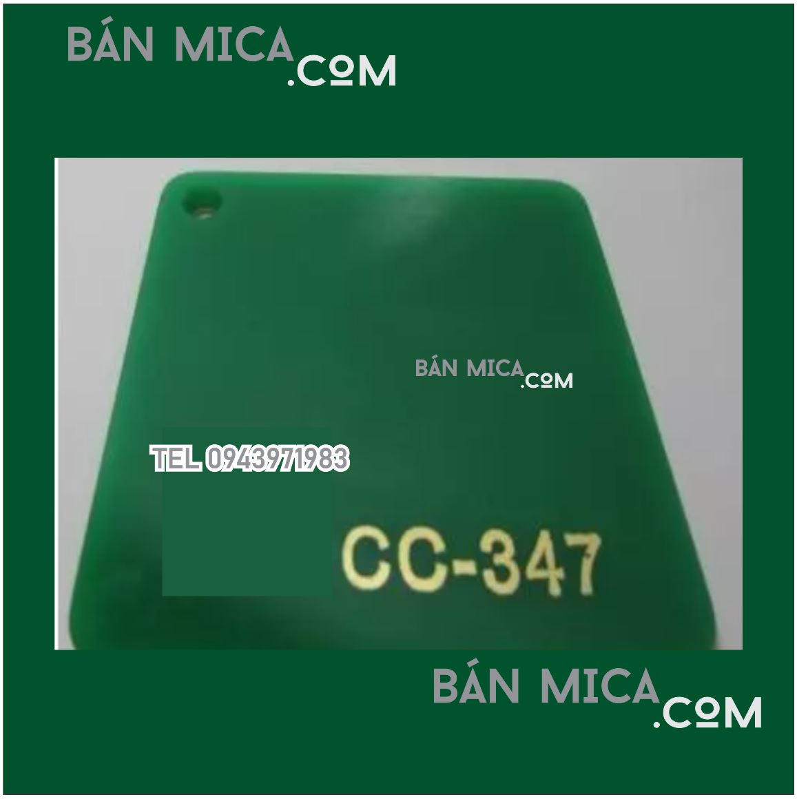 Mica tấm xanh lá cây 347 - Bán Mica.com | Chuyên bán các loại mica