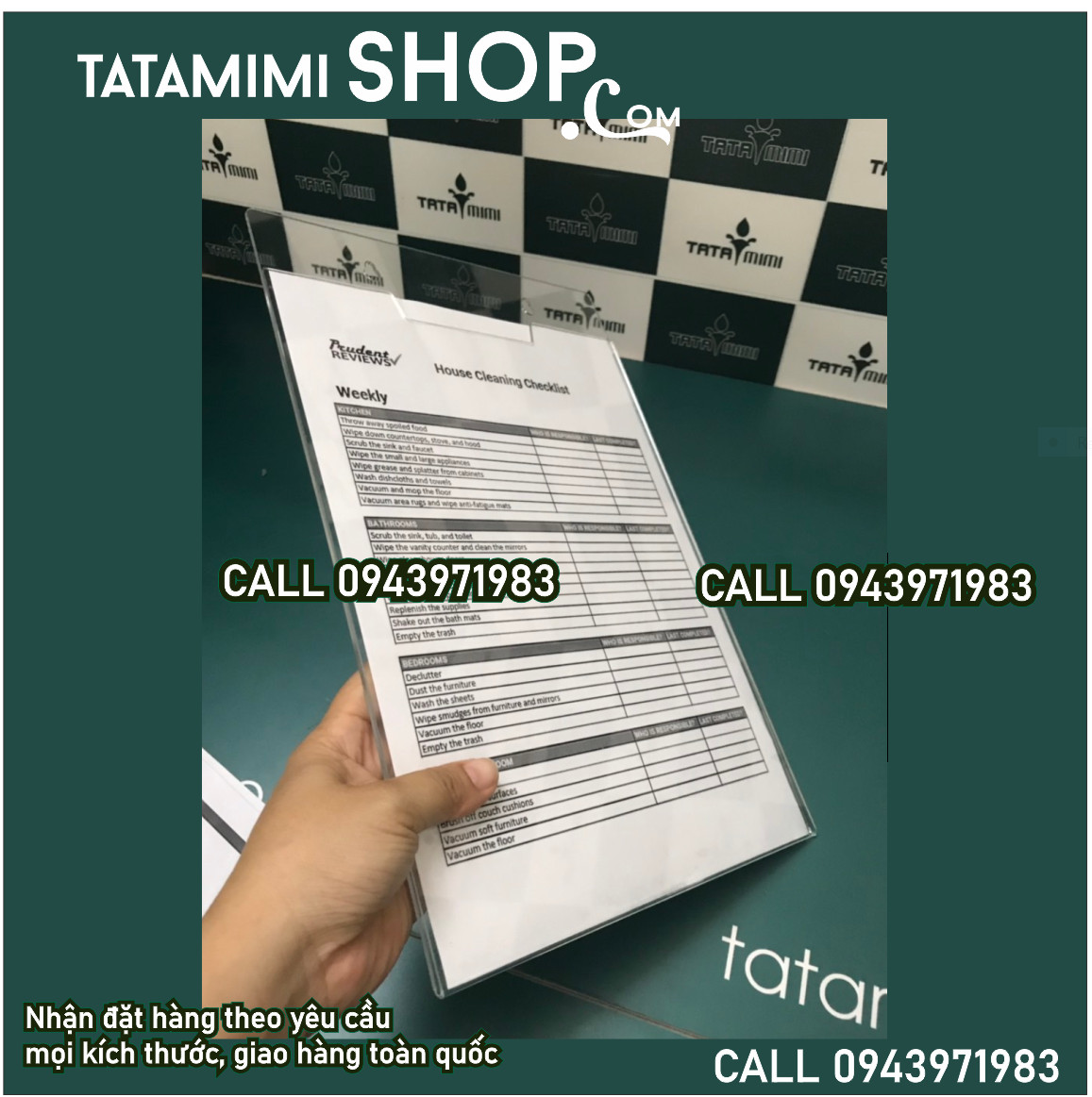 Kệ checklist làm theo kích thước mình cần