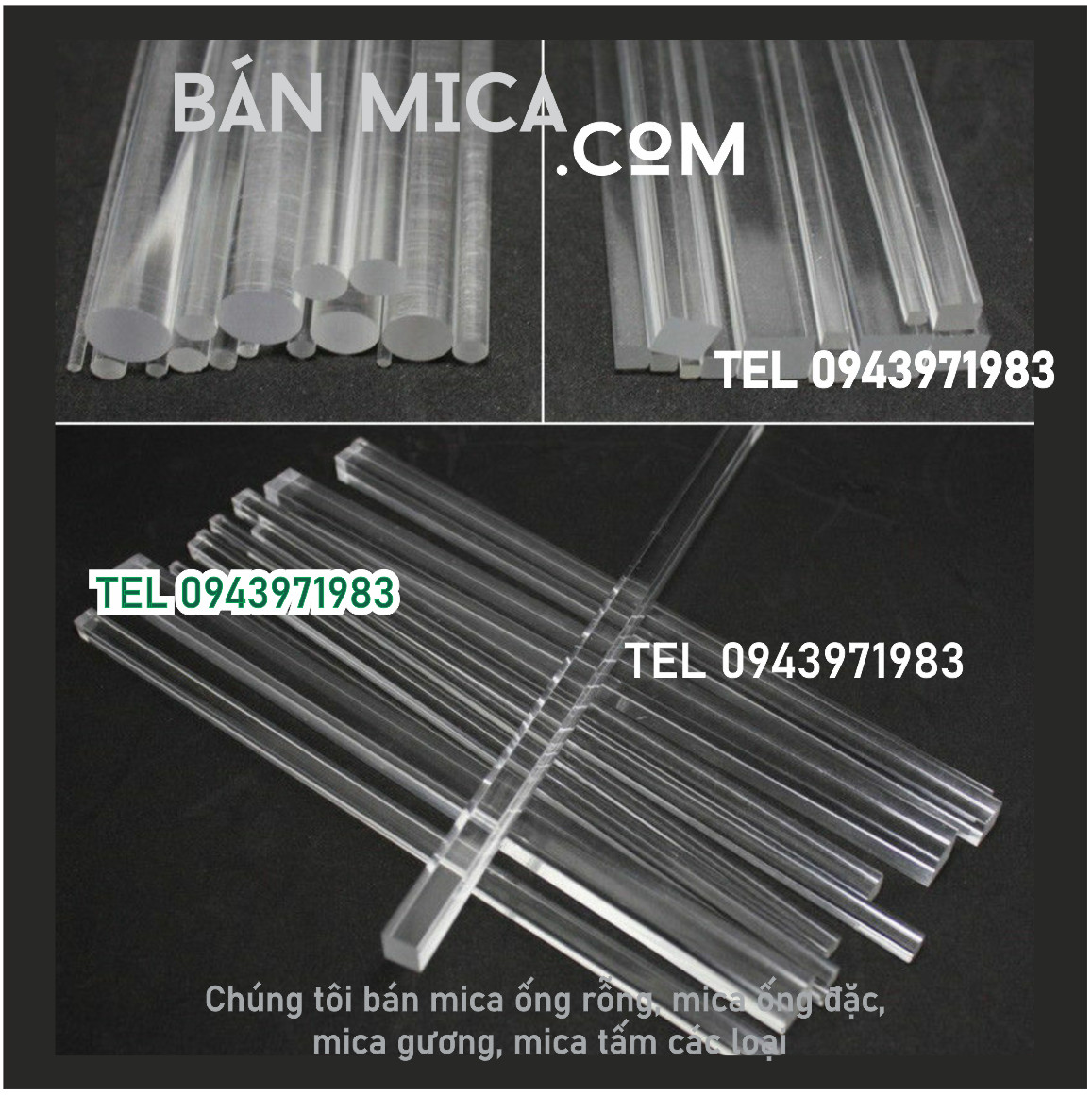 Ống mica đặc có đường kính bao nhiêu
