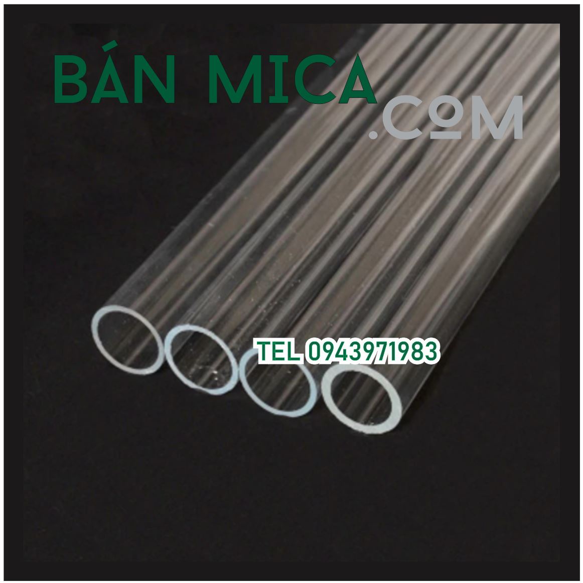 kho ống mica, ống acrylic trong