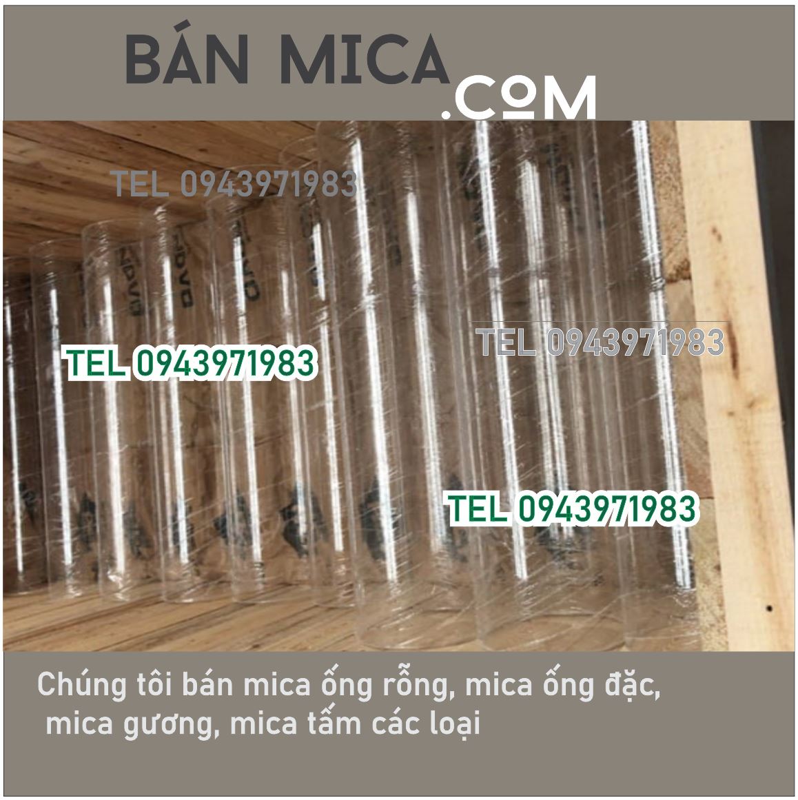 Ống mica lớn nhất tại kho