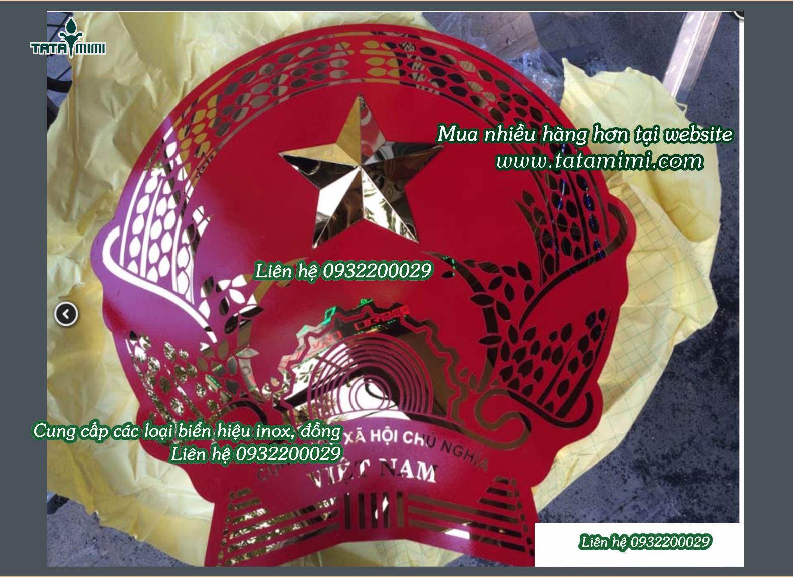 Làm quốc huy bằng inox