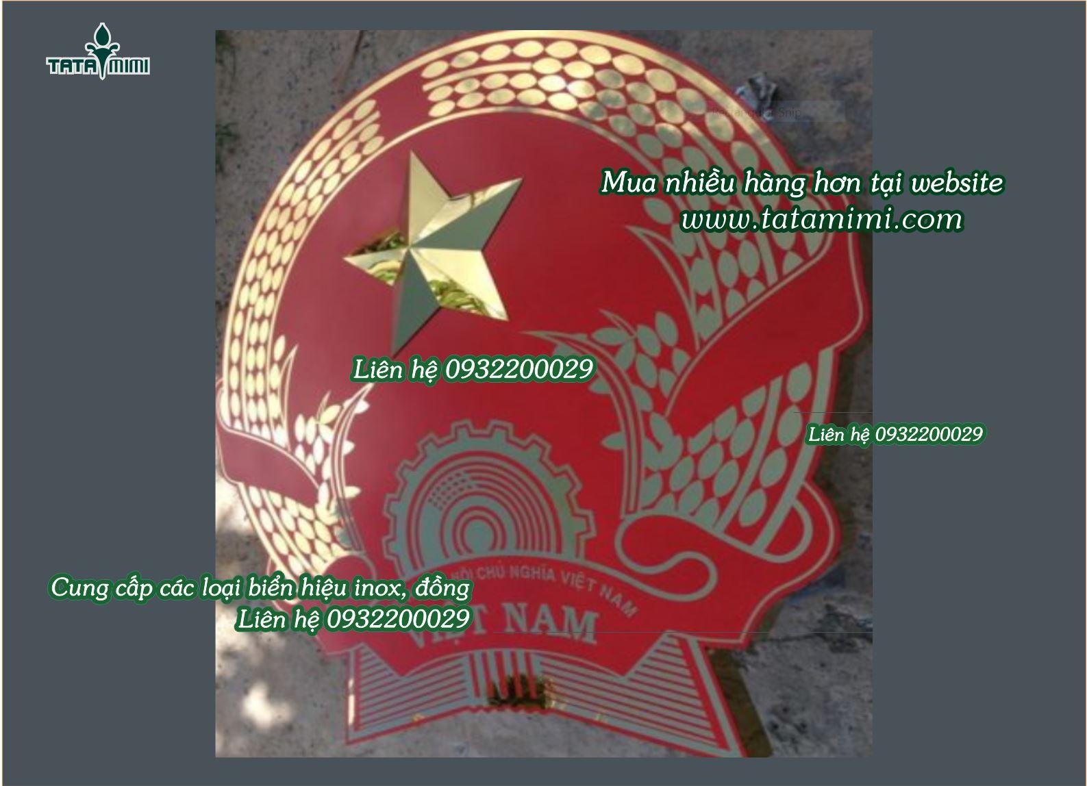 Làm quốc huy bằng inox