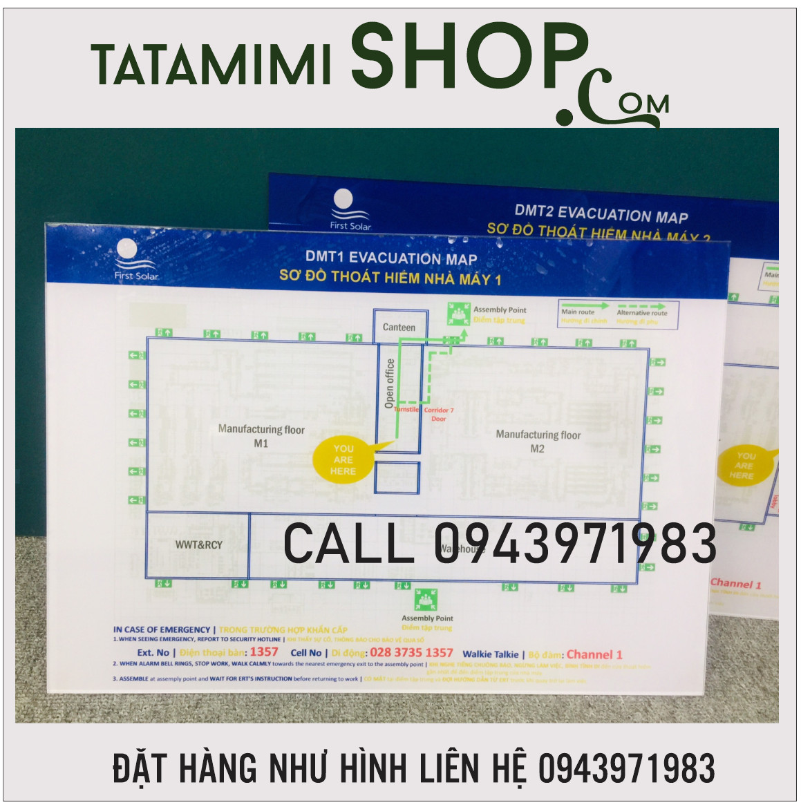 Sơ đồ thoát hiểm in sắc nét