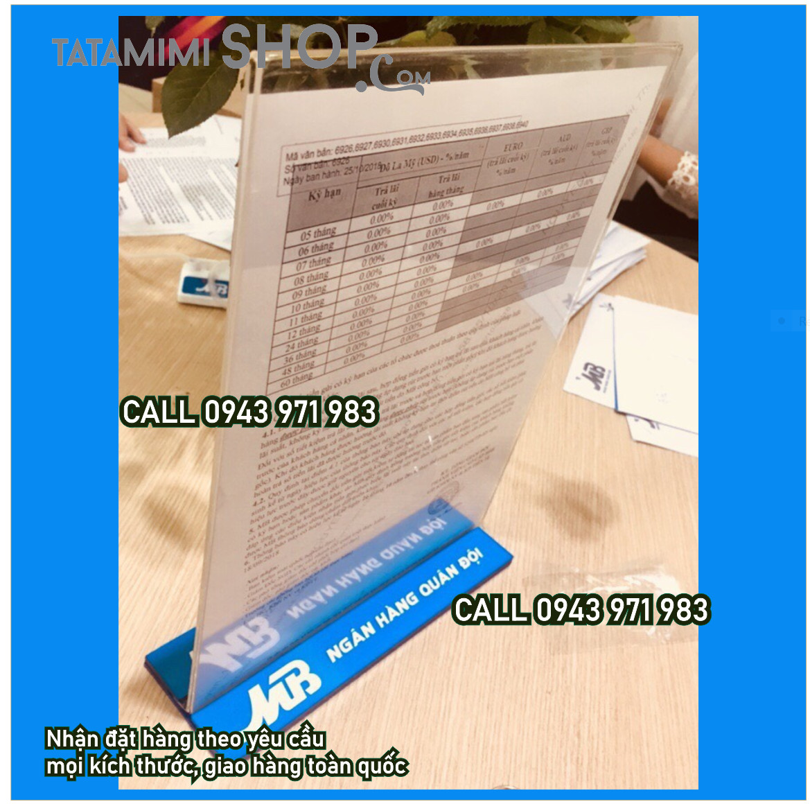 Kệ menu để bàn với các mẫu chân uốn