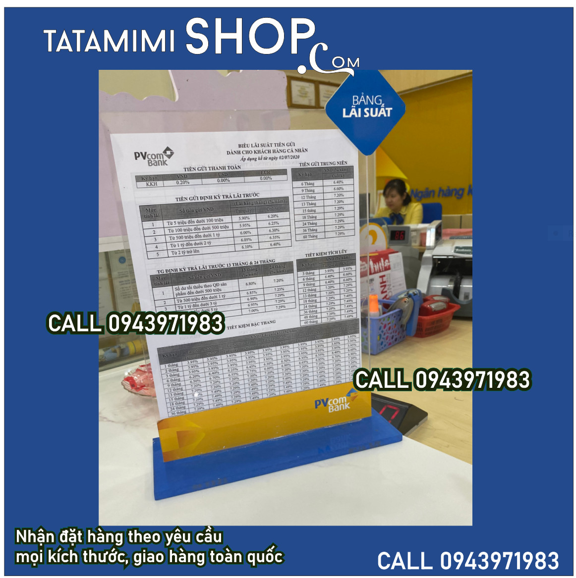 Kệ menu để bàn với các mẫu chân uốn