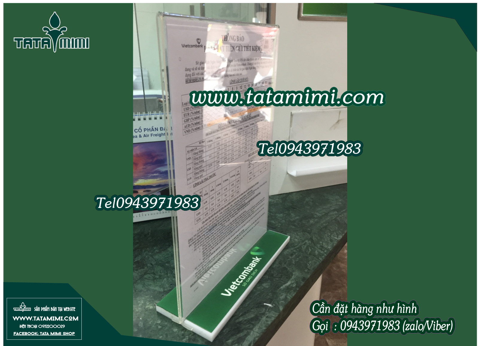 Kệ menu để bàn với các mẫu chân uốn