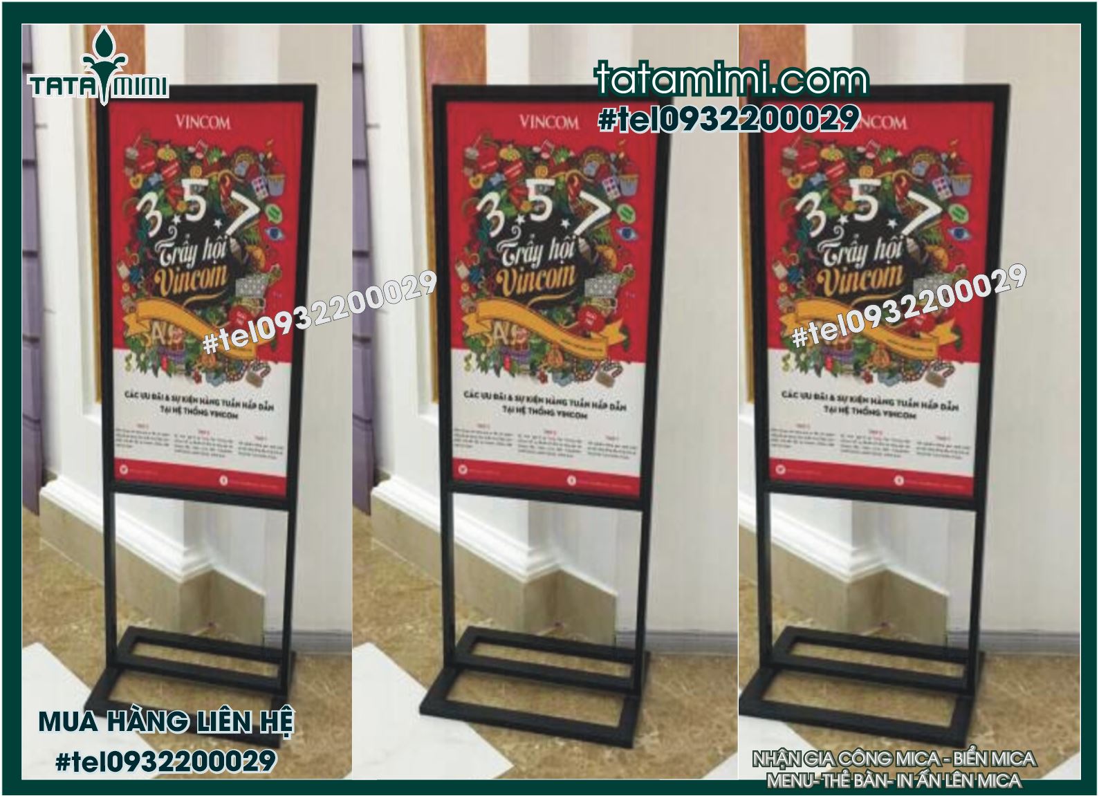 Standee khung sắt in ấn theo file thiết kế