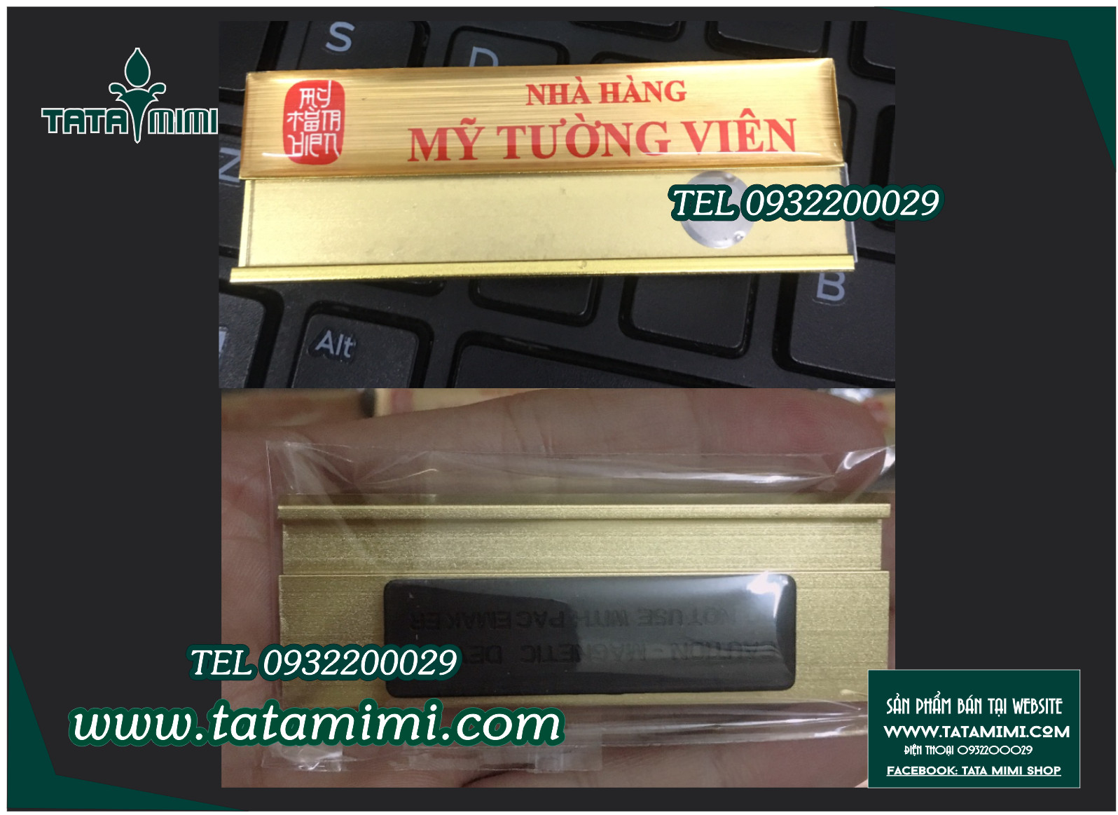 Thẻ tên nhân viên đeo áo màu vàng