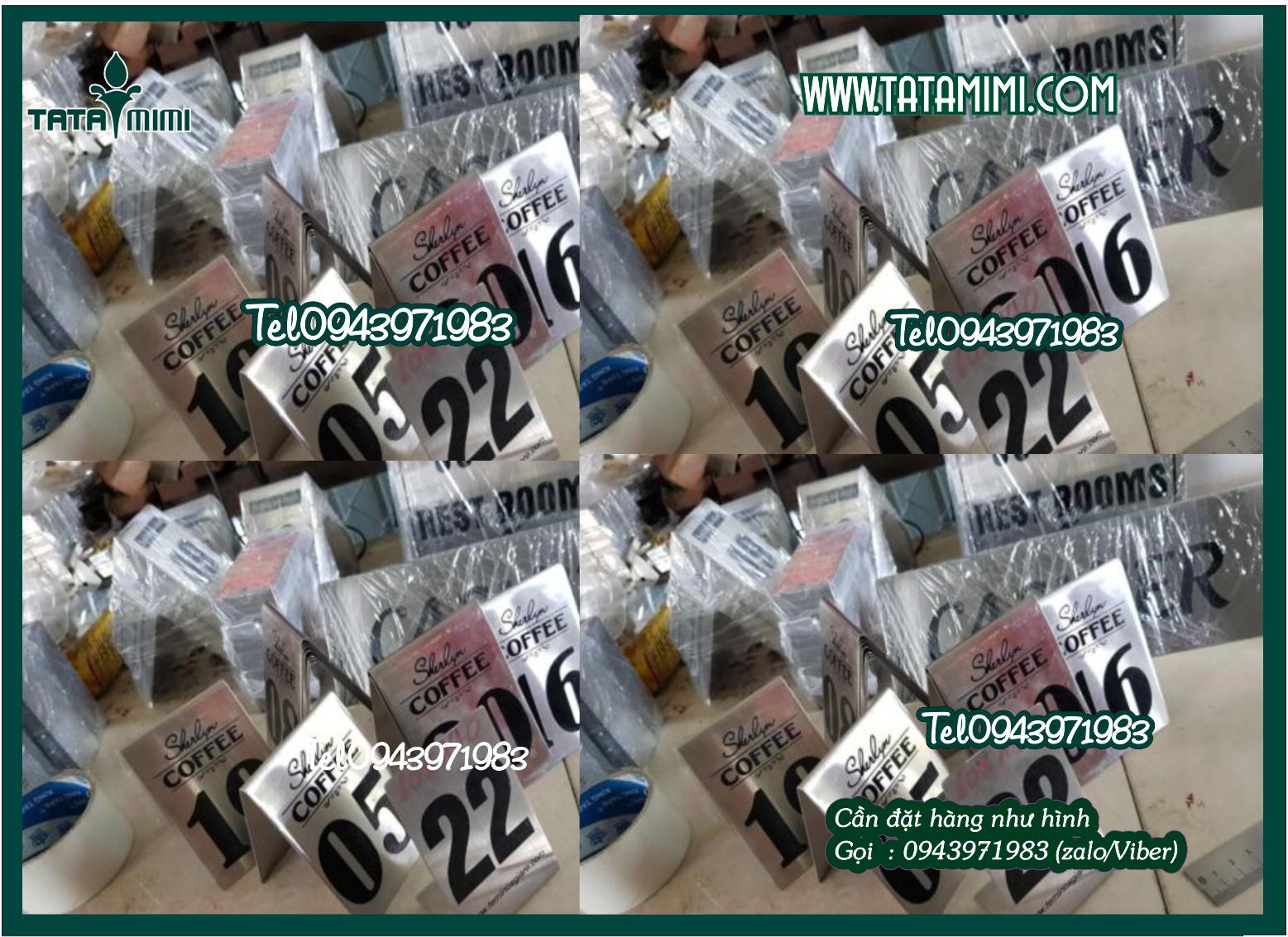 Thẻ bàn cà phê inox có in decal được không