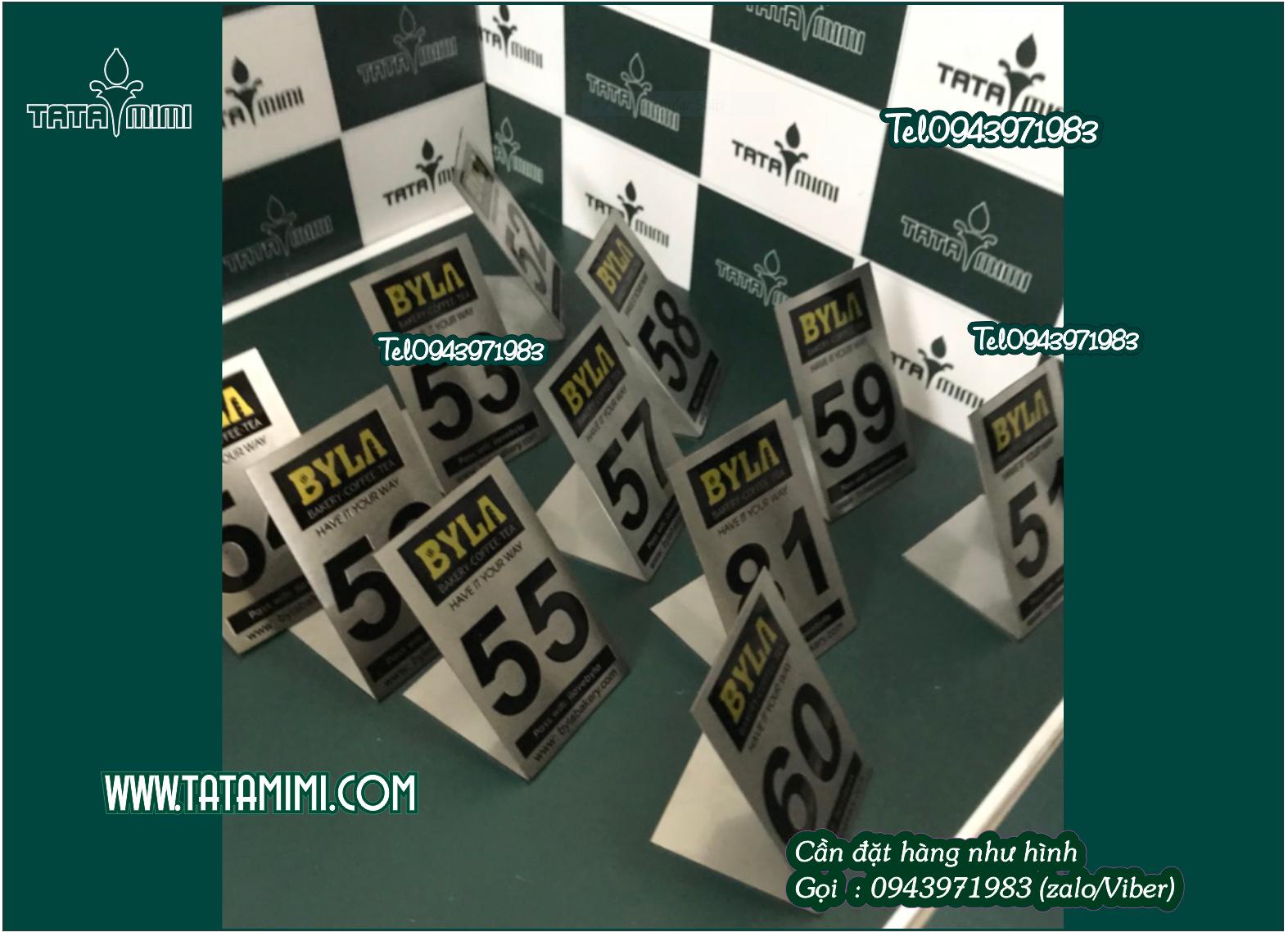 Thẻ bàn cà phê inox có in decal được không