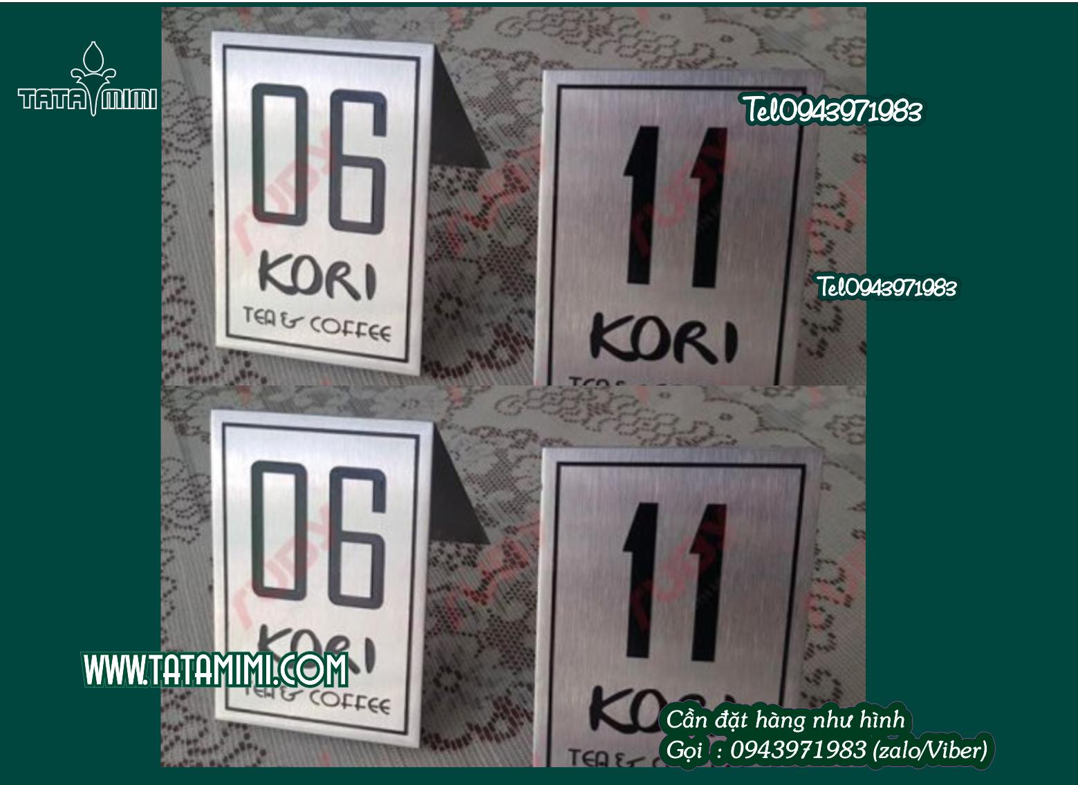 Thẻ bàn cà phê inox có in decal được không