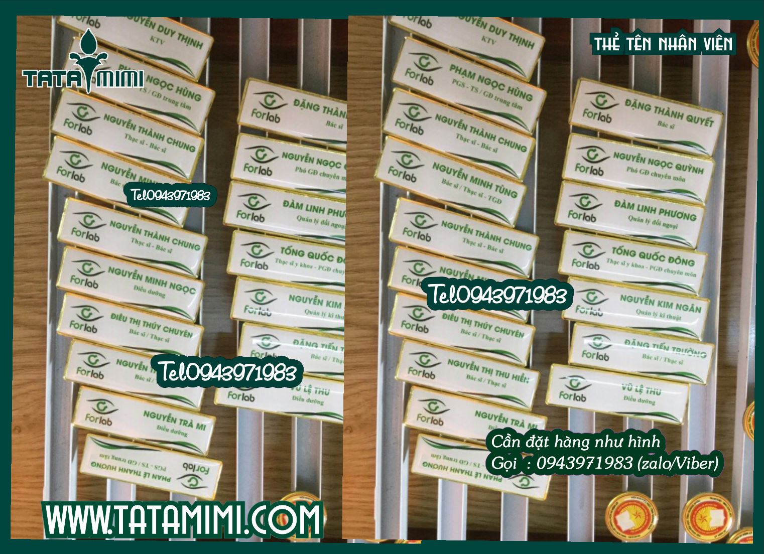 Thẻ tên nhân viên được làm bằng chất liệu nào