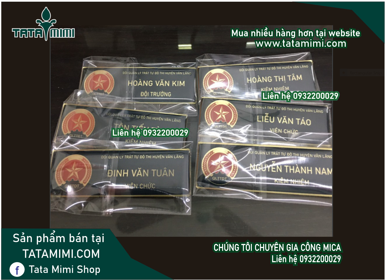 Thẻ tên nhân viên cho nhân viên cố định