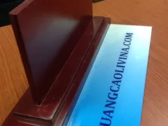 Biển chức danh đế gỗ mặt gỗ