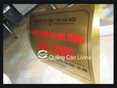 Biển công ty chất liệu đồng, inox