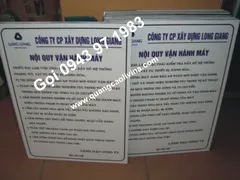Biển nội quy trên mọi chất liệu