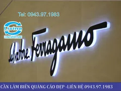 Chữ nổi có đèn led gắn âm bản và chữ nổi có đèn hắt
