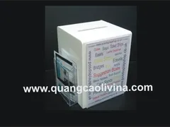 Hộp mica màu trắng sữa 30*30