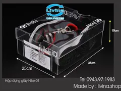 Nhận đặt làm kệ mica trưng bày giày dép