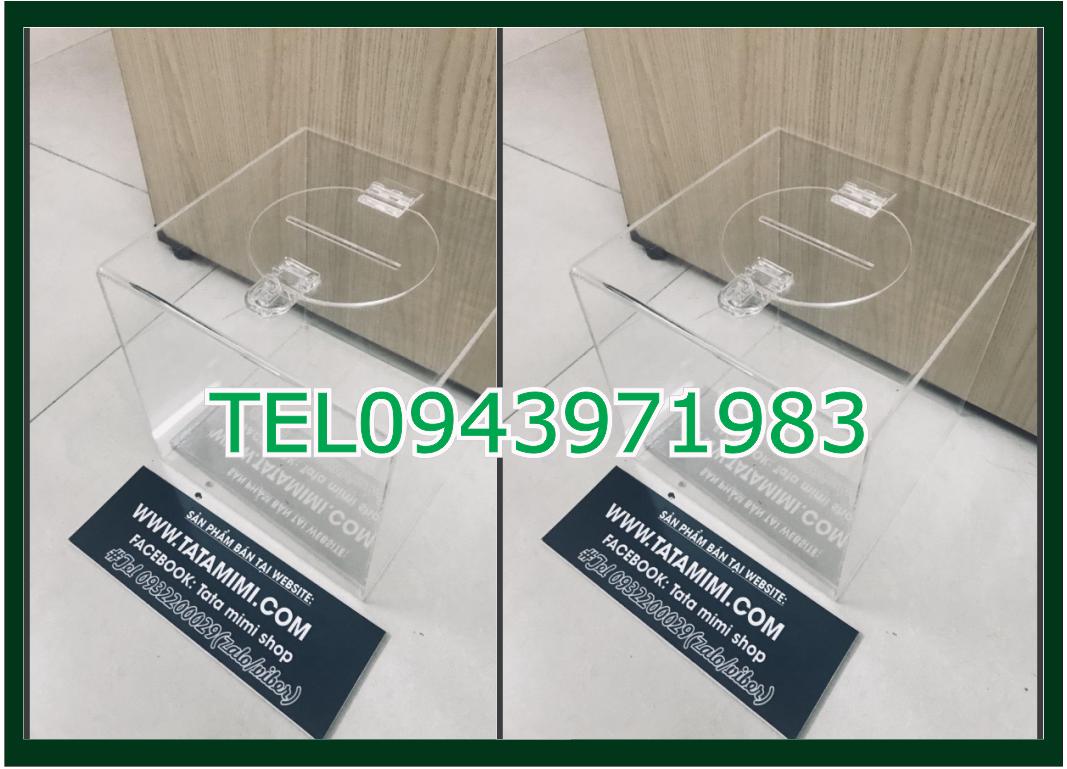 Thùng phiếu-thùng từ thiện làm từ mica có các kích thước phổ biến