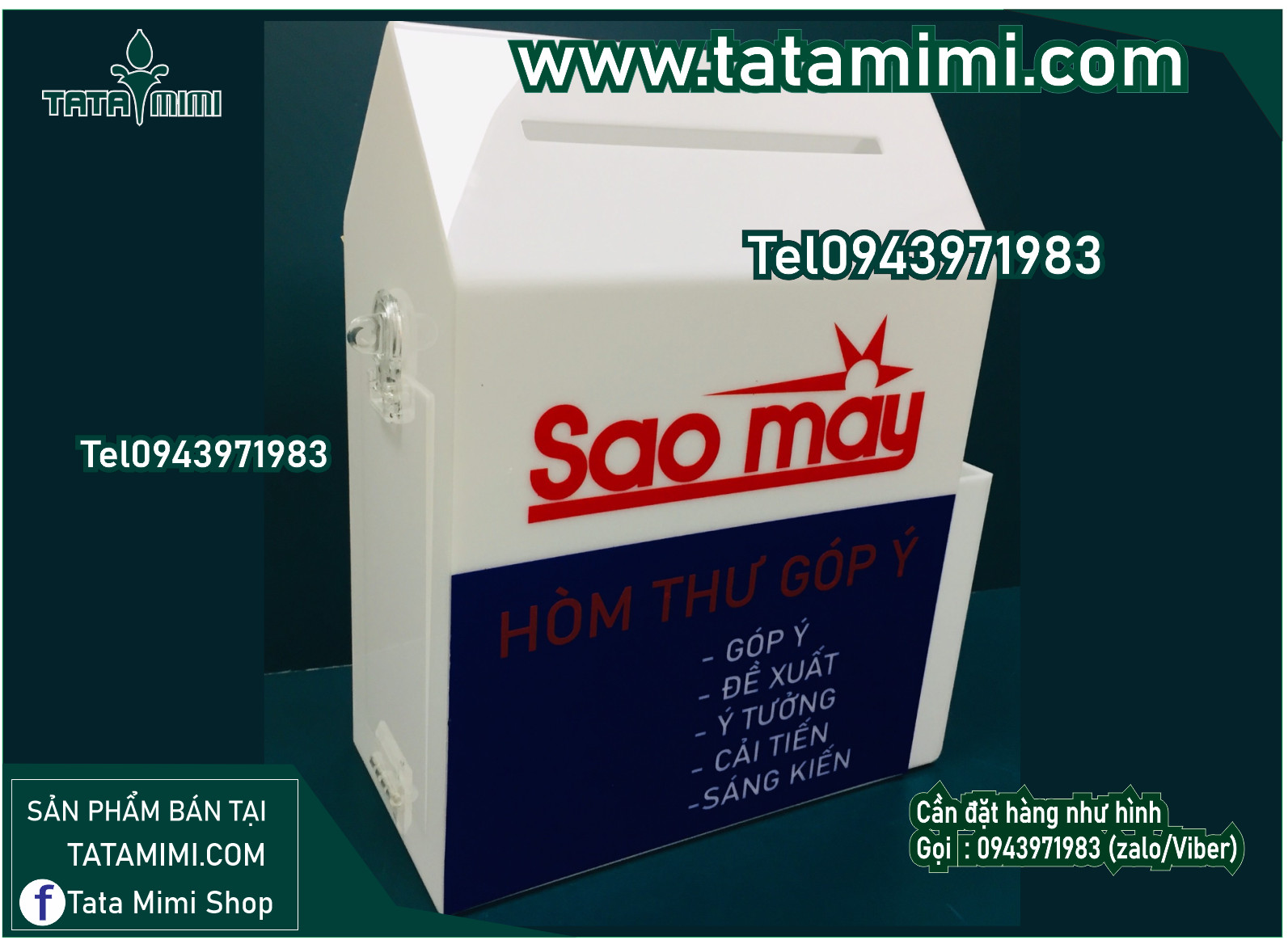 Thùng thư góp ý- thùng bỏ thư bằng mica