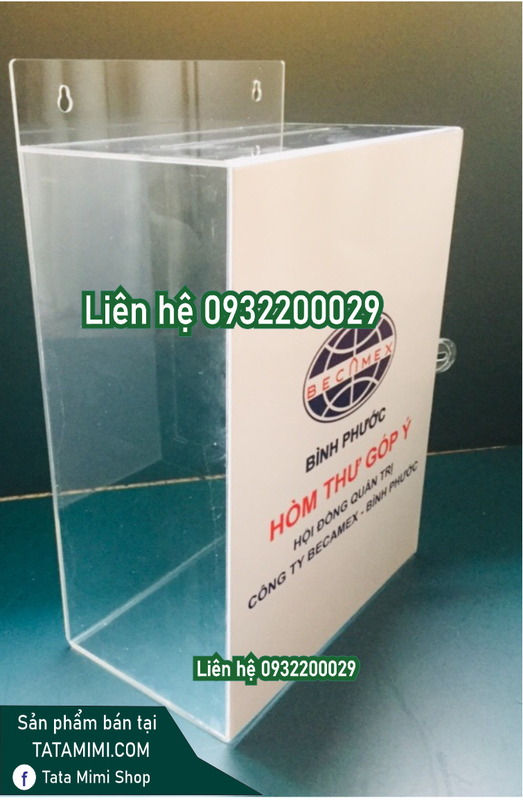 Thùng thư góp ý trong dán decal mặt trước