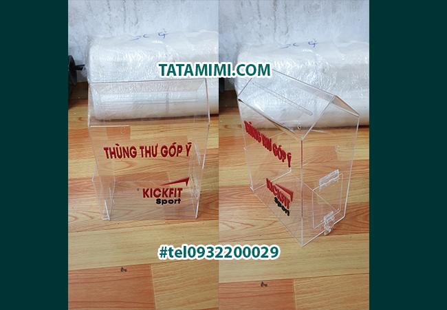 Thùng thư góp ý trong dán decal mặt trước