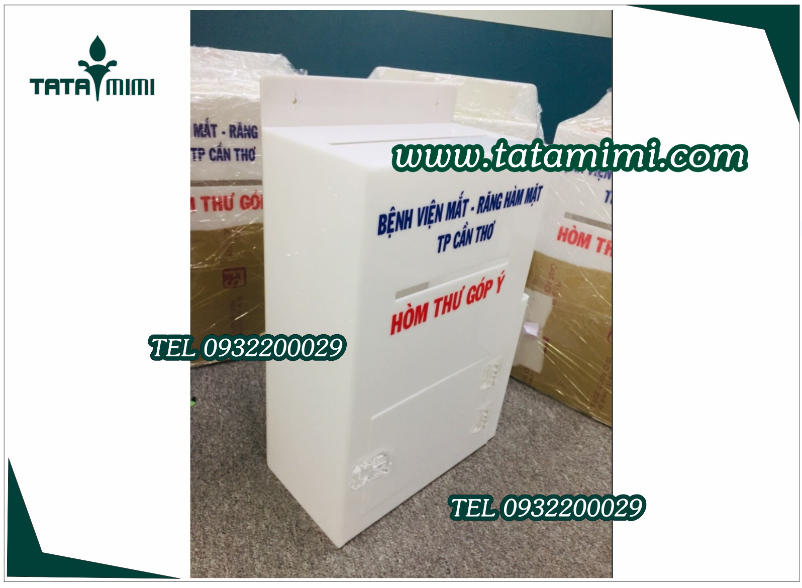 Hòm thư góp ý sản xuất từ mica trắng sữa