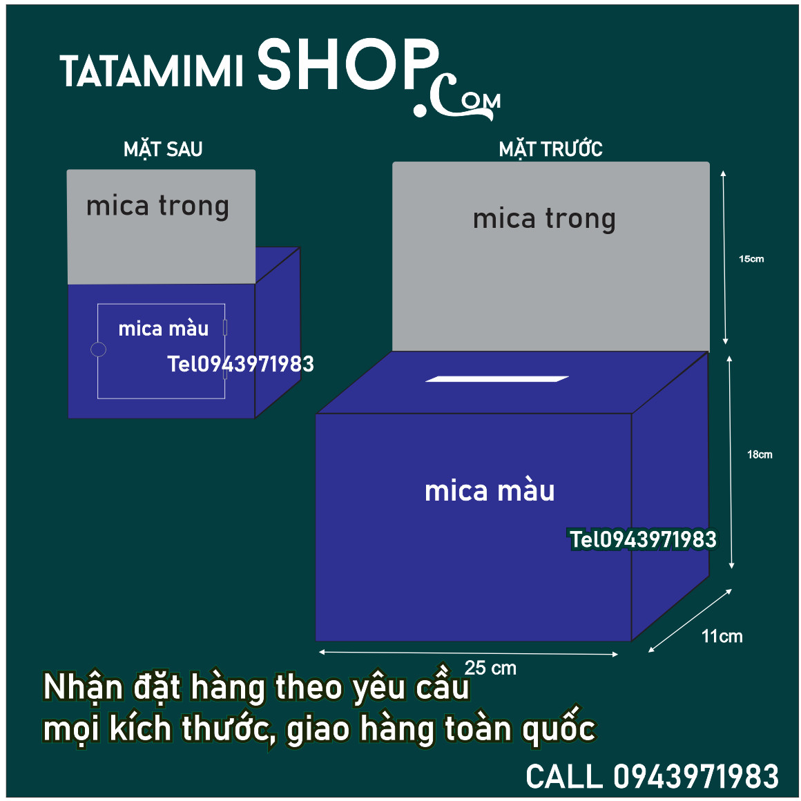 Thùng mica màu là màu in decal hay màu của vật liệu