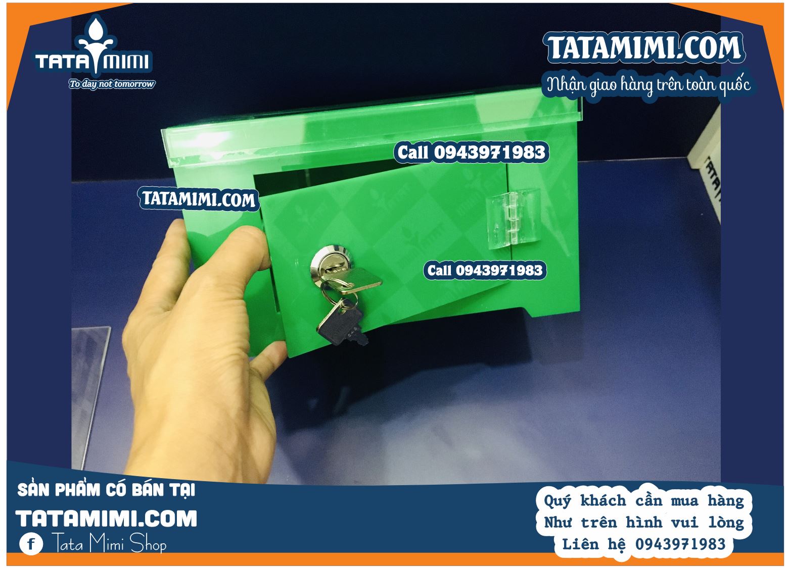 Hộp tipbox bằng chất liệu mica