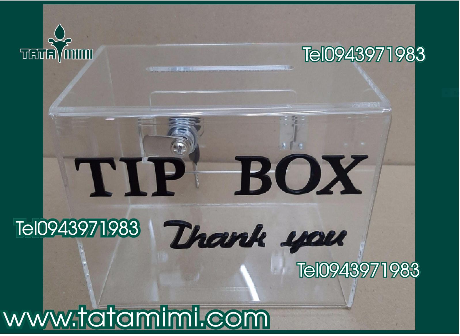 Thùng tip box từ 2 màu mica đen và trắng