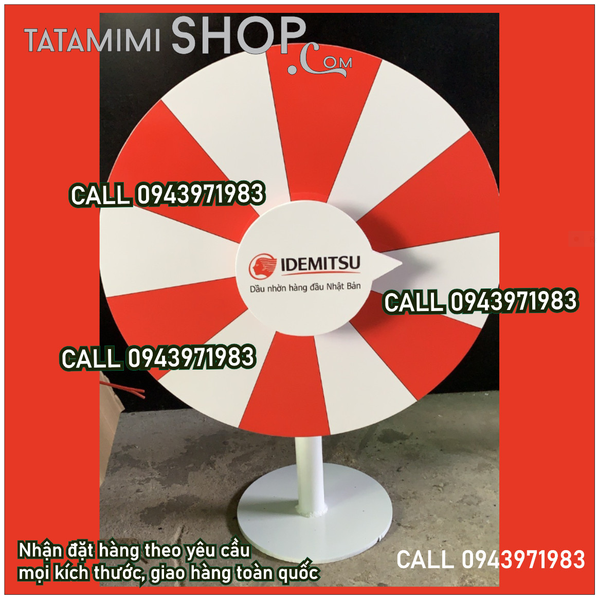 Vòng quay may mắn thân sắt hộp hay tròn