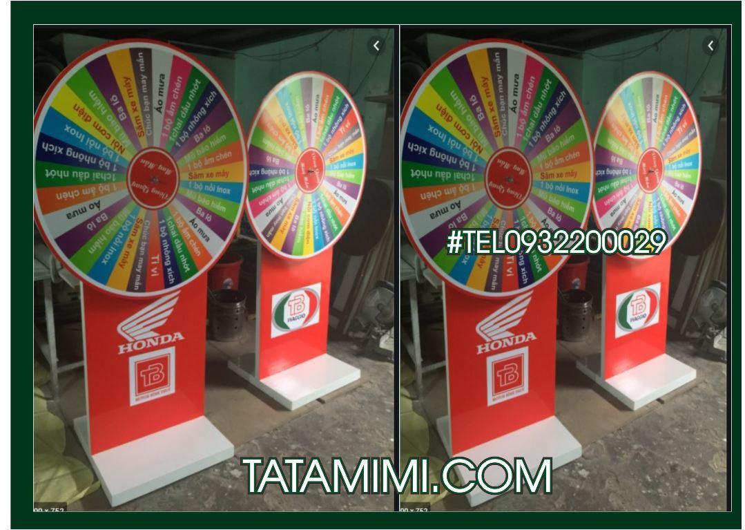 Vòng quay may mắn thân sắt hộp hay tròn