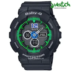 ĐỒNG HỒ CASIO NỮ BABY-G BA-120-1BDR DÂY CAO SU